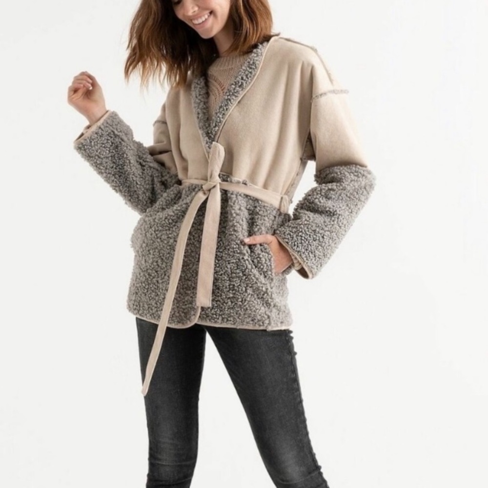 Lucky Brand Mixed Sherpa Jacket - Picture 3 of 5